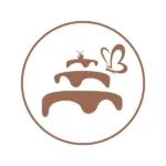 whimsical brown logo featuring threetiered 600nw 2701717679